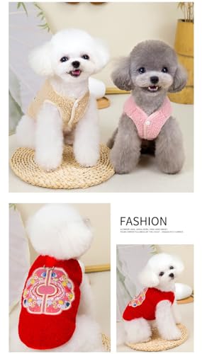 Disfraz cálido para perros pequeños AZA, talla M, rosa miniatura 3