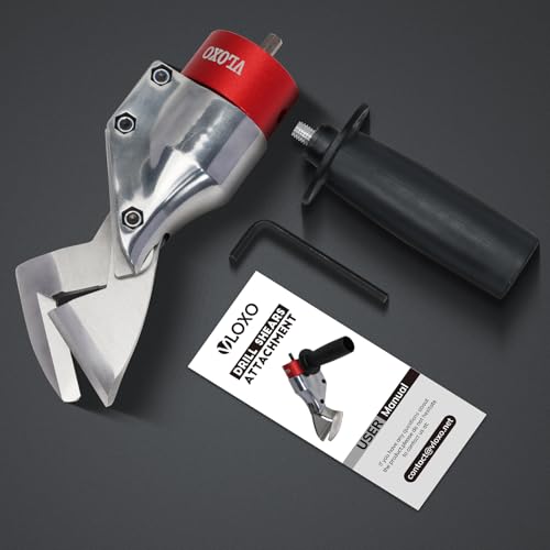 VLOXO Sheet Metal Cutter Drill Attachment Compatible with Multiple Models of Electric Drill, Heavy Metal Cutter for Cutting Iron and Aluminum The Drill Shear Attachment with 360 Degree Pivoting Handle by VLOXO - Image 9