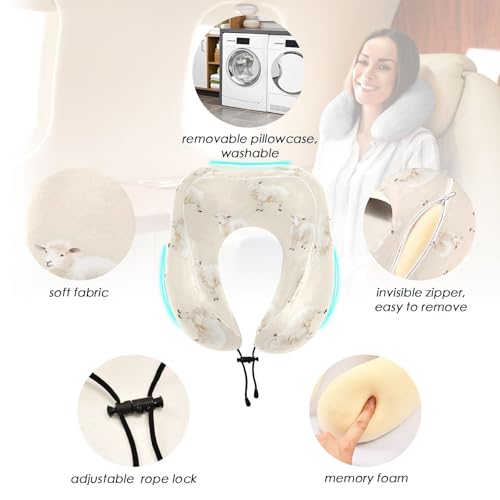 Almohada de viaje espuma memoria ajustable portátil miniatura 2