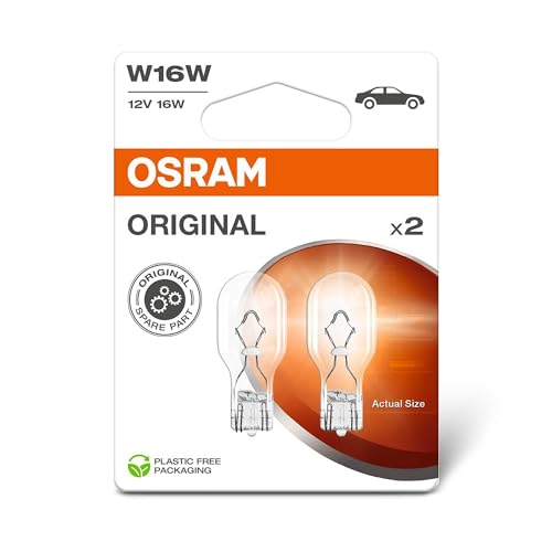 Osram ORIGINAL LINE 12V W16W Signal lamp Metal Wedbe Base Double Blister (2 lamps)