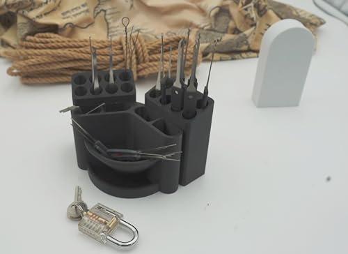 Generic Lockpick Tool Organizer, 3D Printed Plastic, Unique