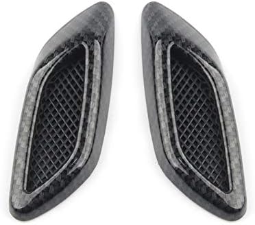Air Flow Intake Cover, MoreChioce 1 Pair Universal Car Decorative Air Flow Intake Scoop Bonnet Side Fender Vent Hood Vent Grille Trim Cover Carbon Fibre Style Sticker