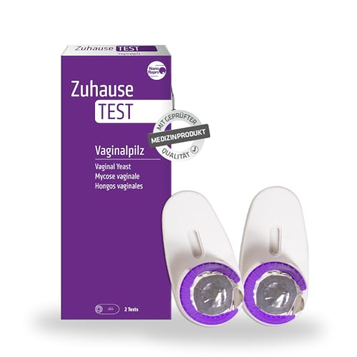 2x ZuhauseTEST Vaginalpilz, Schnelltest für Antikörper gegen Scheidenpilz, einfacher vaginaler Test für Frauen bei Symptomen wie Juckreiz oder Schmerzen beim Urinieren