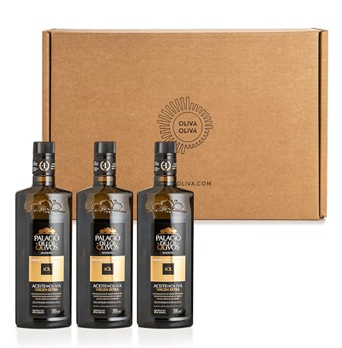 Palacio de Los Olivos | Aceite De Oliva Virgen Extra Picual Gourmet - Prensado en Frío, Recolección Temprana - Pack 3 Botellas de 500ml