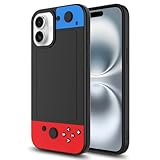 for iPhone 17 Phone Case,3D Cute Fun Video Game Design+Snap-On+Wireless Charging+Anti-Slip+Full Body Protection Camera Protection Cover for Man Women Teen Blue Red Black for iPhone 17