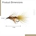 YHomU 5 Pcs Hand Tied Fly Fishing Flies, 4 Trout Lures with Yellow Bead Head, 1.2 in Metal Bass Salmon, Fly Set in Box