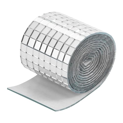 Tesselles mosaique Rouleau de carreaux de mosaïque auto-adhésifs, 1 rouleau, carré en verre, miroir, bricolage, processus d'autocollant de mosaïque Mosaique verre