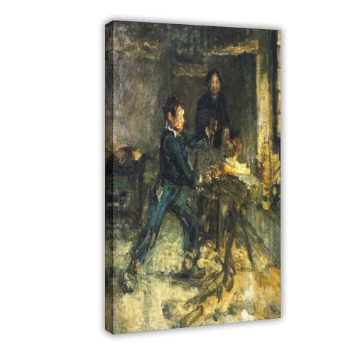 Impression sur toile The Young Sabot Maker par Henry Ossawa Tanner cadre suspendu 61x91 cm