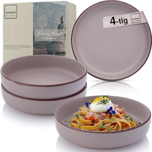 Sänger Bombay Basalt | Pastaschalen 4 teilig, 4x Nudel Schalen aus...
