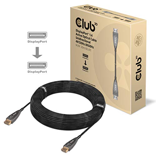 Cable DisplayPort 1.4 optique active 20m sans latence 4K120Hz - 2