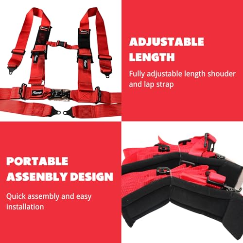 Image of 4 Point Safety Harness with Padding, Latch and Link Safety Harness