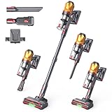 Lubluelu Handheld Cordless Vacuum: 150AW Strong Suction, Brushless Motor, 60min Max Runtime, Anti Tangle Brush and LED Headlight, Upgraded Pull Loop Control, Efficient for Pet Hair Removal