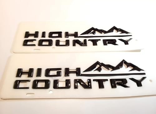 Image of Door Rear Tailgate Badge Nameplate 3D Emblem Replacement for 2021+ Tahoe High Country 5pcs (Gloss Black)