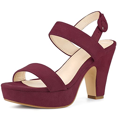 Perphy Platform Slingback Block Heeled Sandals for Women