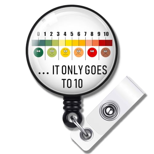 Pain Scale Badge Reel, Nurses Pain Management Nursing Badge Holder for Nurses, Nursing Clinicals, and RN Students, Nursing School