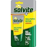 Solvite Wallpaper Repair Adhesive 56g - Easy-Spread Formula for Wallpaper Seam & Edge Repair, Ready-to-Use Tube, Strong Hold Glue for Lifting Corners & Peeling Edges