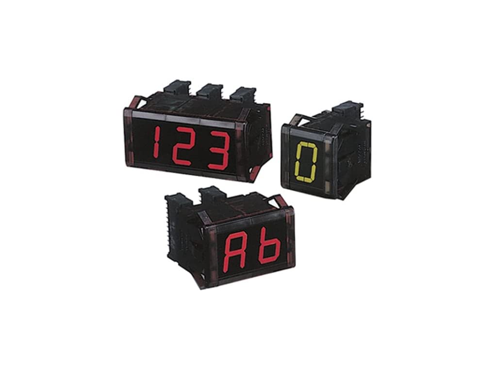 D1SC-N, Display, W31.9xH56.9mm LED, Red, 7-Segment, Serial & Parallel Input, 12-24 VDC