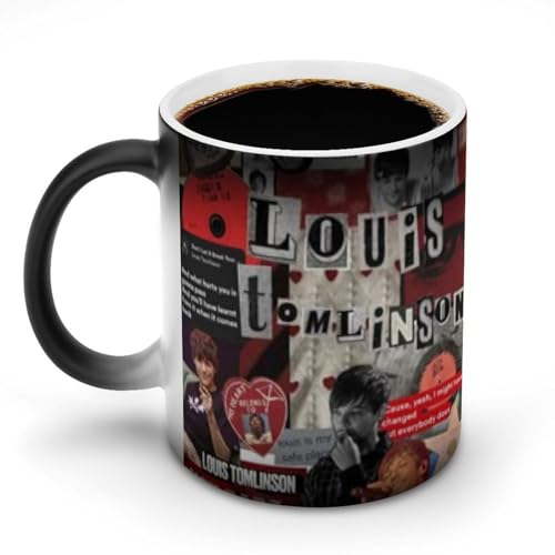 AFLJNYNN Louis Tomlinson - Taza sorpresa de cerámica con imagen oculta para uso diario