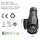 ANBOO 13 Poliger Anhängerstecker,12V Wasserdicht Anhänger Stecker,Mit Grünem Schutzdeckel Wasserdicht,12V Anhängerkupplungsstecker 13 polig,für PKW LKW RV Boot Anhänger