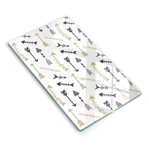 Plaque protection induction évite rayures 30x52cm Wallfluent flèche boho