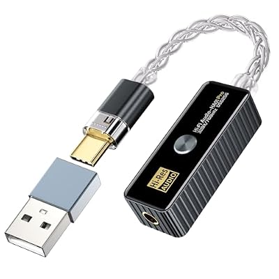 Daakro Headphone Amplifier - USB C to 3.5mm HiFi Audio Adapter 32bit/768KHz,Plug and Play Hi-res Audio Amp,Portable DAC & Headphone Amplifier Compatible with Android/iOS/Windows/Mac System