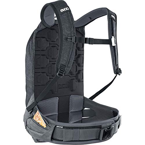 Evoc-Trail-Pro-10-NoirGris-SM-Sac-a-Dos-de-VTT-avec-Protection-Mixte