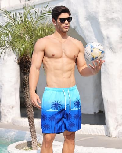 Men's Swim Trunks with Compression Liner Bathing Suits Swimwear Swimming Board Beach Shorts 7“ Quick Dry Swimsuit3