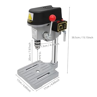 Mini trapano a colonna – 340 W 220 V Trapano da banco 3 velocità regolabile per legno, metallo e plastica