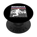 Russland-Fußball-Trikot – stolze russische Fußball-Fans PopSockets mit austauschbarem PopGrip