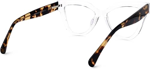 Miniatura 7 de Zeelool Marco de gafas vintage ojo de gato para mujer con lente transparente sin receta Shaka ZJGA934014