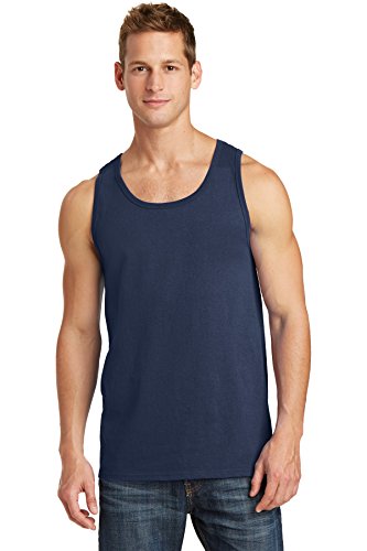 Port & Company 5.4-oz 100% Cotton Tank Top. PC54TT Navy XL