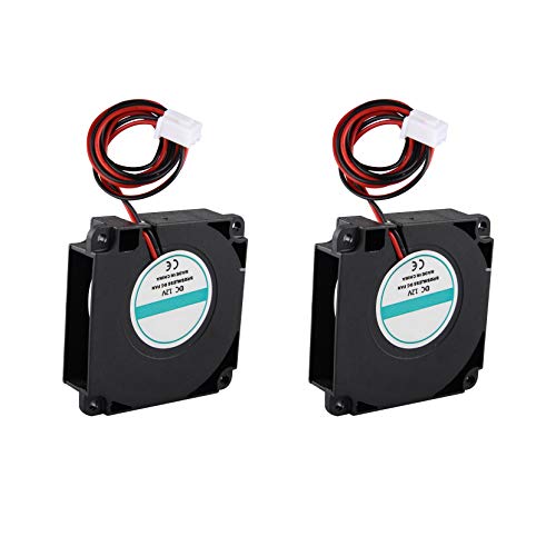 Jopto 2 ventiladores sin escobillas DC 12 V 4010 0.08A 40 mm x 40 mm x 10 mm, ventilador de refrigeración turbo hidráulico con cable XH2.54-2P para impresora 3D