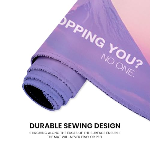 Image of MYPCWALA Large Gaming Mouse Pad 80x30cm Extended Desk Mat, Motivational Mountain Design, Pink Purple Gradient, Water Resistant Surface, Non Slip Rubber Base, Reversible Laptop and PC Mouse Pad
