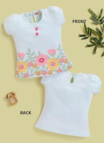 Image of LuvLap Baby Girls 100% Cotton Half Sleeve Girls Top Pack of 4