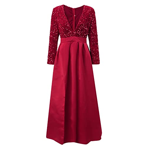 Robe longue une épaule perlée fluide cachant les rondeurs - 2