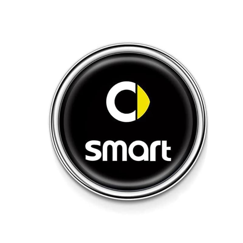 Pegatinas 3D De Logotipo Para Smart Fortwo/Forfour 453/451 - Plateadas, Protección Y Decoración Para Parachoques Delantero/Trasero
