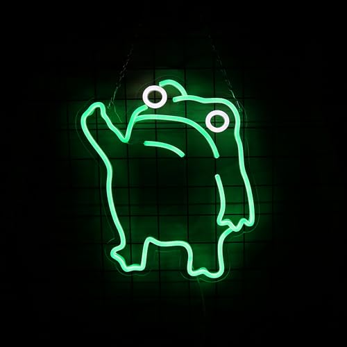 Image of Frog Neon Sign For Room Wall Decor Neon Frog Light Up Sign Led Wall art Holiday Birthday Gift