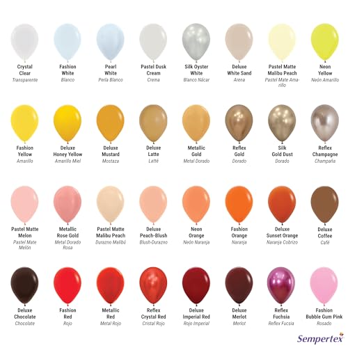 Ballons ronds Reflex dorés pour réussir votre arche de fête Sempertex