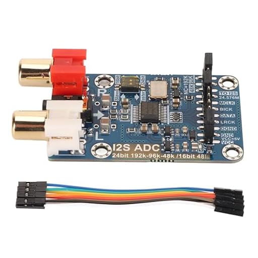Módulo de Tarjeta de Captura deI2S ADC, Modo Maestro-Esclavo de 24 bits 192k/96k, Señal Analógica a I2S, Entrada de 3,5 Mm/, Amplificación de 6dB | Ya disponible en tu tienda friki favorita! En mundofriki.es!