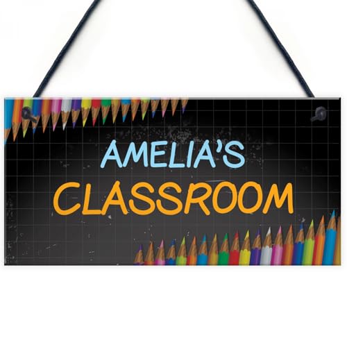 Plaque de porte Salle de classe personnalisée pour salle de jeux suspendue à la maison Decoration maison