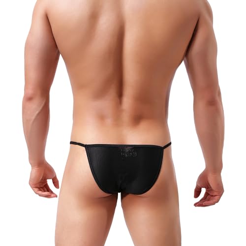 Men's String Cheeky Bikini Underwear High-leg Opening Briefs Sexy Brazilian Cut Breathable Underpanties for Men4