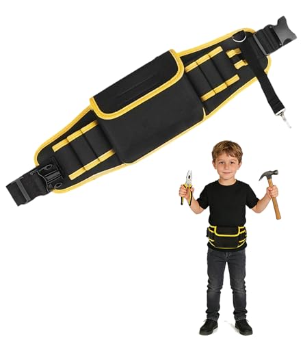 TAKONE Werkzeuggürtel Kinder verstellbar Canvas Taschen Karabiner