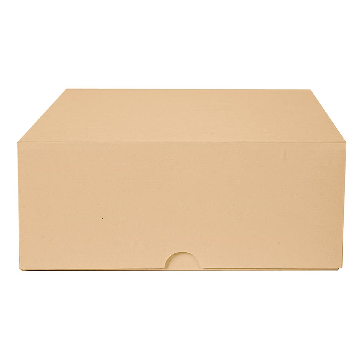 García de Pou - 50 unidades - Cajas Pastelería Sin Ventana 'Thepack' 240 G/M2 18X18X7,5 Cm Natural Cartón Ondulado Nano-Micro