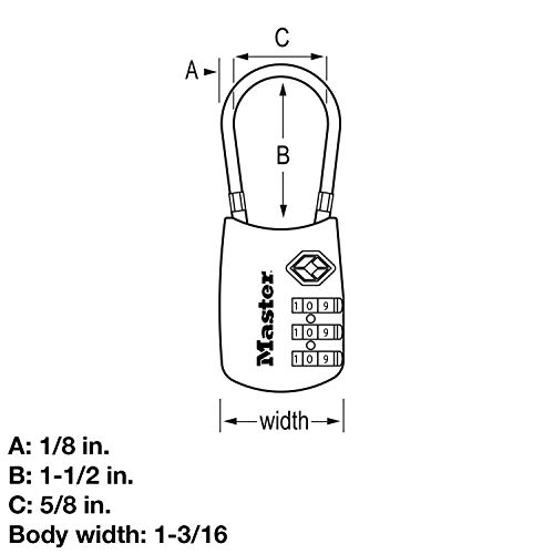 Master Lock 4688D Tsa Set Your Own Combination Luggage Lock, Tsa Approved Lock thumb #5