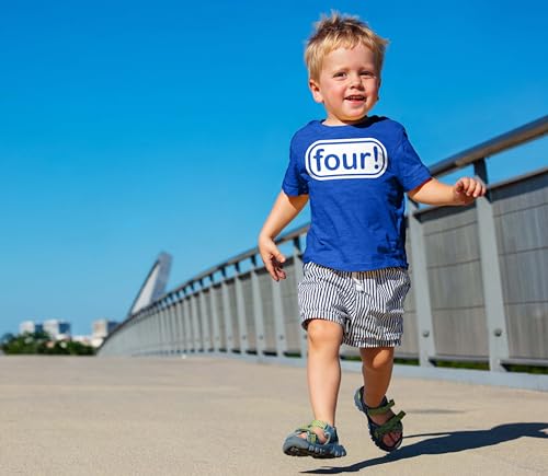 Lalo & Luna Four! 4th Birthday T-Shirt for Boy 4 Years Old Toddler Party Outfit Tee Gift2