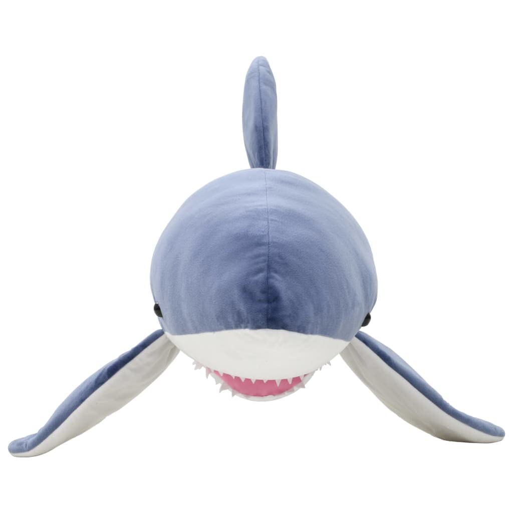 Mangloder Weißer Hai Kuscheltier Plüsch Blau und Weiß mit 150 x 70 cm Größe, Weichem Stofftier für Kinder, Kuscheltier Geschenk, Baby, Einschlafen, Sammeln, Reisebegleiter, Kinderzimmer