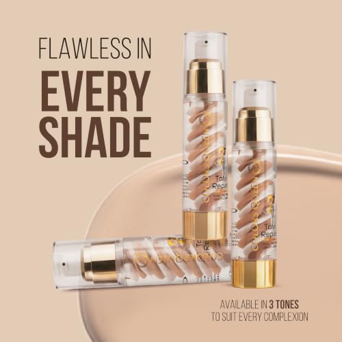 Image of Colors Queen 7 in 1 Total Repair Liquid Foundation | Full Coverage, Oil Free Comes with Primer, Concealer, Moisturizer, CC Cream for Smooth and Radiant Skin | Foundation for Face Makeup (03 - Natural, 50g)