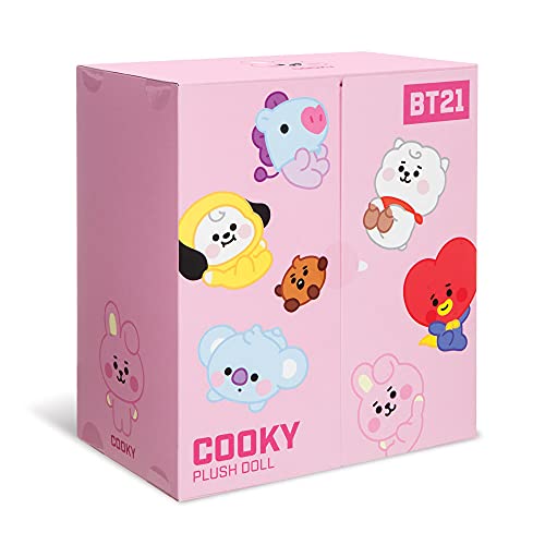 AURORA, 61366, BT21 Merchandise, Baby Cooky Sitting Doll 8 Inches, Soft Toy, Pink - Image 4