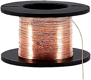 5pcs Enameled Copper Wire Magnet Winding Wire 0.1mm Thickness 12m Length for Connecting or Soldering Purpose, Natural