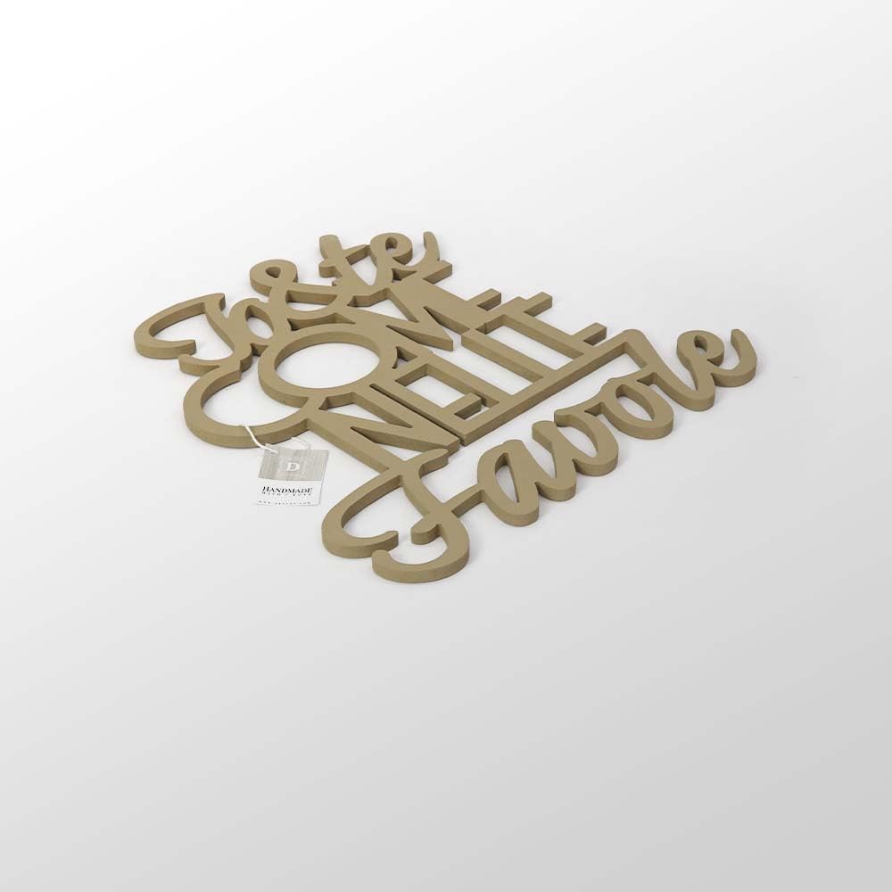 Declea Home Decor Scritta in Legno da Appendere Come nelle Favole Targa Decorazione per la Casa Arredo, Frase da Appendere in Legno Amore